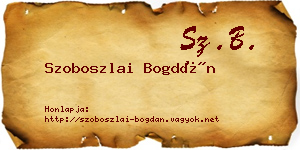 Szoboszlai Bogdán névjegykártya